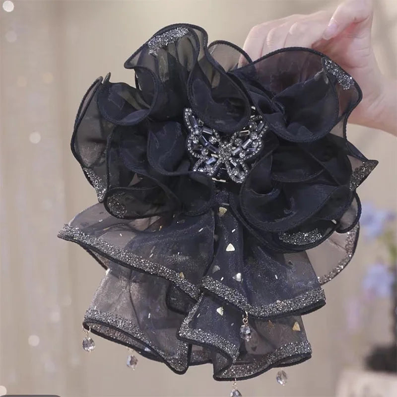 Ruffled Butterfly Hair Claw Clip