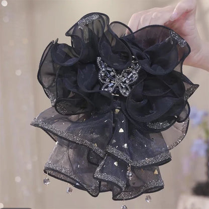 Ruffled Butterfly Hair Claw Clip