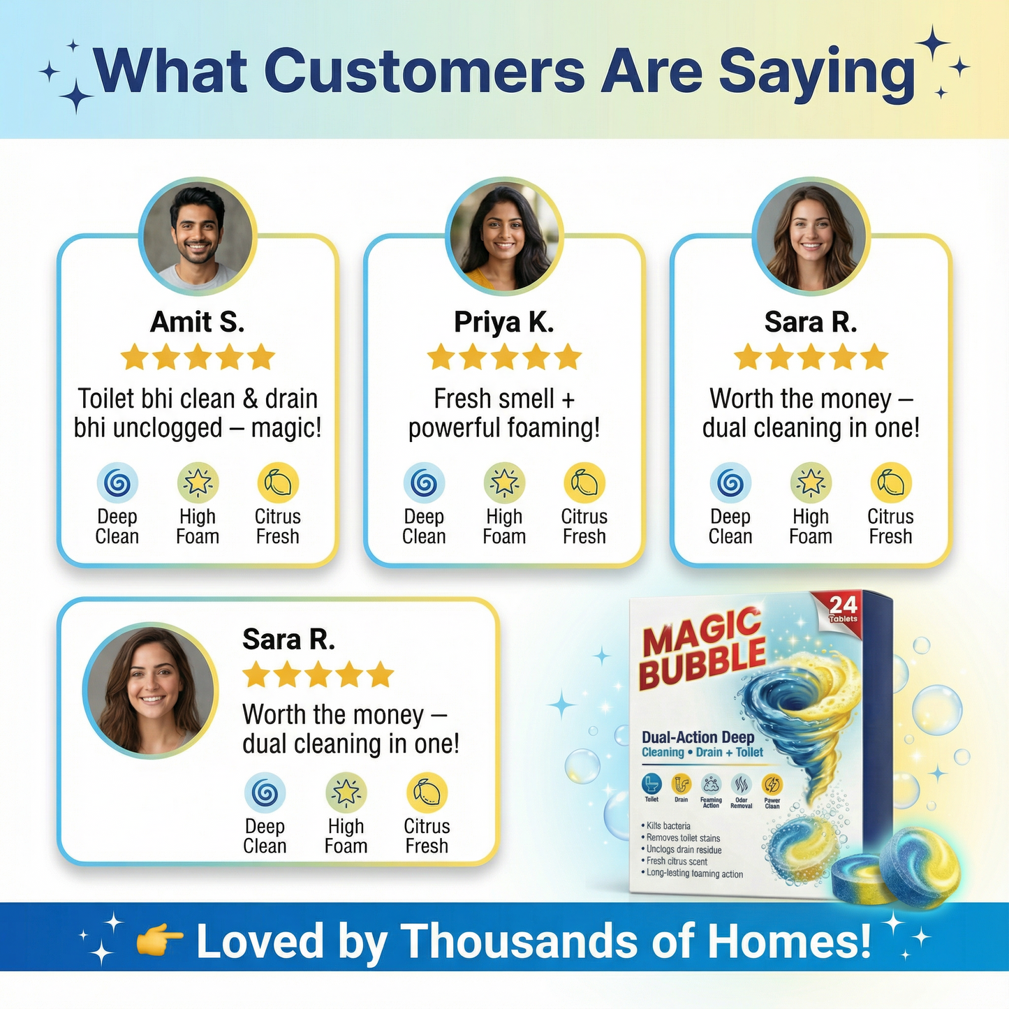 Magic Bubble Cleaning Tablets🔥