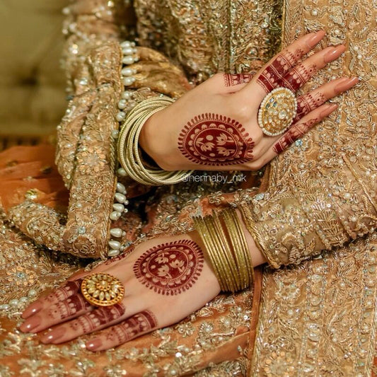 Instant Elite Red Mehndi  Stickers