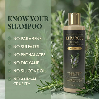 Kerarose Rosemary Shampoo For Hair Growth
