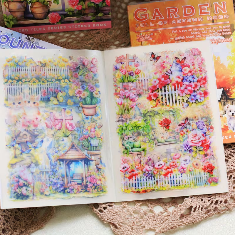 Glazed Tile House Series Sticker Book
