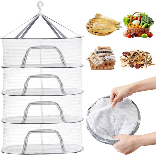 Collapsible Herb Drying Net Dryer Mesh Rack with Zipper