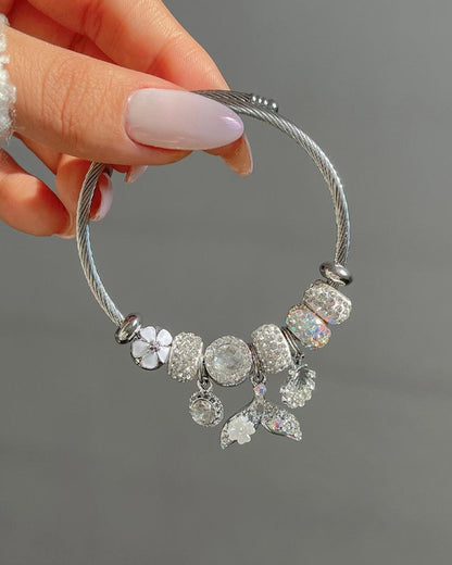 Silver Pink Bracelet For Girls 🌸