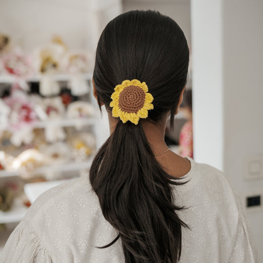 Adorable Sunflower Rubber Hair Band