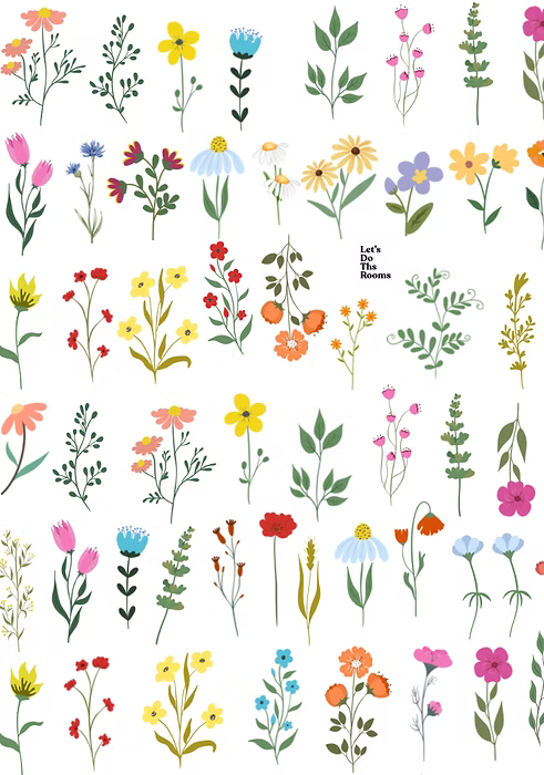 DIY Floral Bloom Wall Stickers
