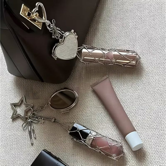 Baddie's Lipstick Holder Charm Keychain