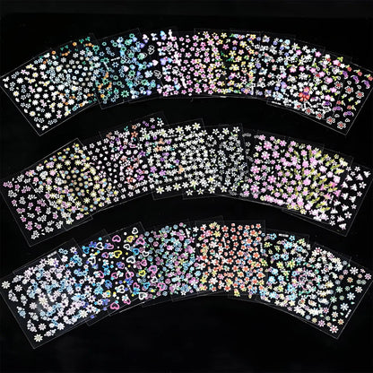 30PCS  Nail Stickers, 3D Self-Adhesive Nail Decals