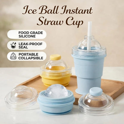 2-in-1 Collapsible Silicone Ice Ball Maker Cup