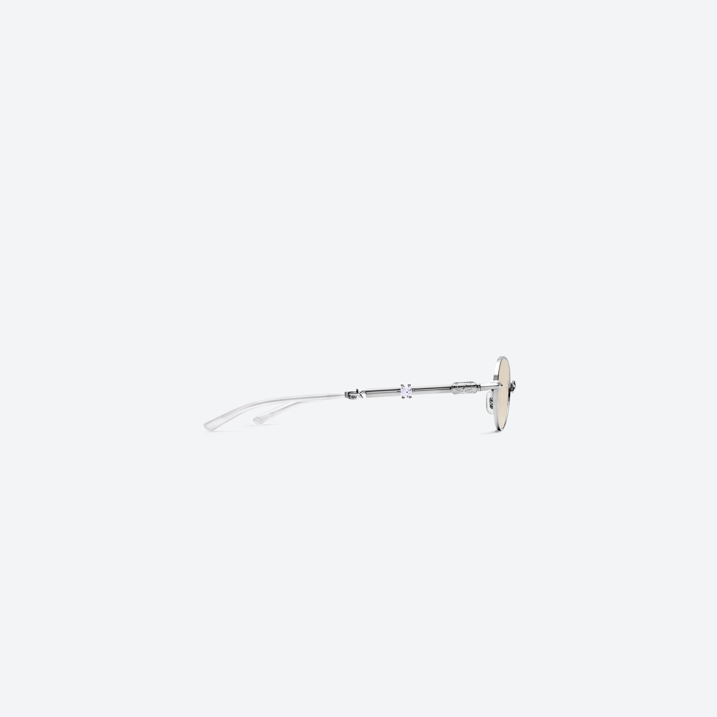Retro Luxe Round Crystal Sunglasses