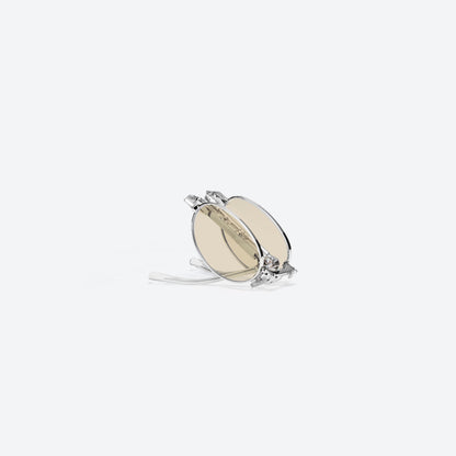 Retro Luxe Round Crystal Sunglasses