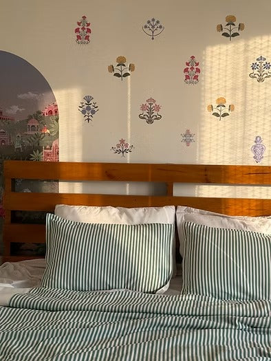 DIY Jaipuri Floral Motif Wall Stickers