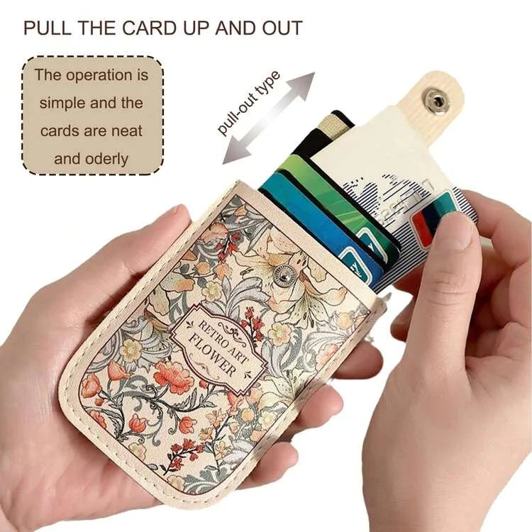 PULL UP VINTAGE FLORAL CARD HOLDER
