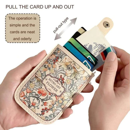 PULL UP VINTAGE FLORAL CARD HOLDER