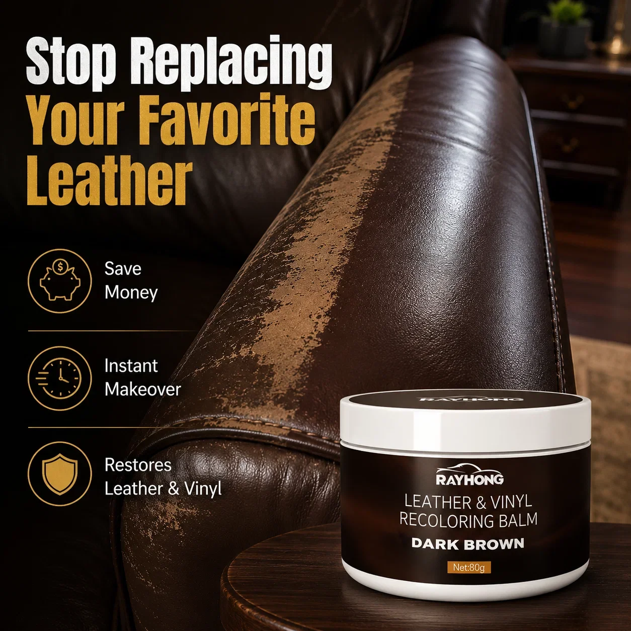 LEATHER REPAIR & RECOLORING BALM