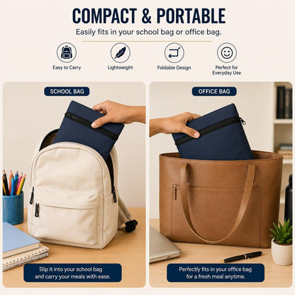 Portable Insulated Lunch Pouch for Tiffin Box