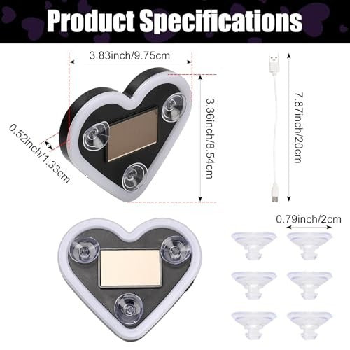 Rechargeable Solar-Powered Heart-Shaped LED Light