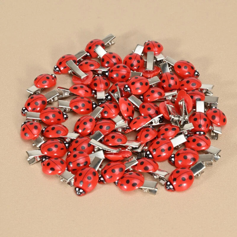 10Pcs Ladybug Hair Clips