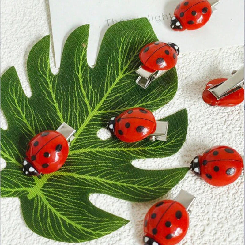 10Pcs Ladybug Hair Clips