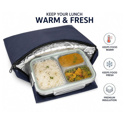 Portable Insulated Lunch Pouch for Tiffin Box