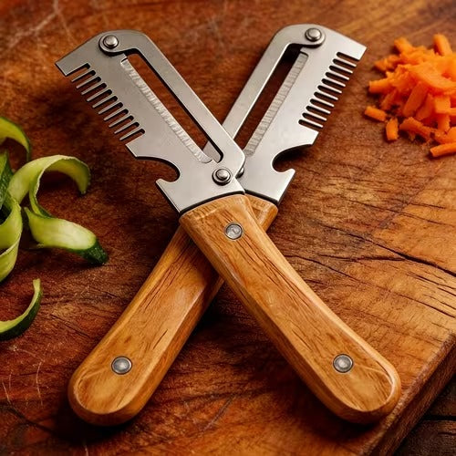 3-in-1 Veggie Peeler With Scallion Shredder
