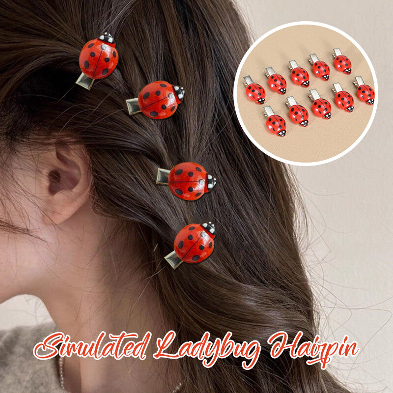 10Pcs Ladybug Hair Clips