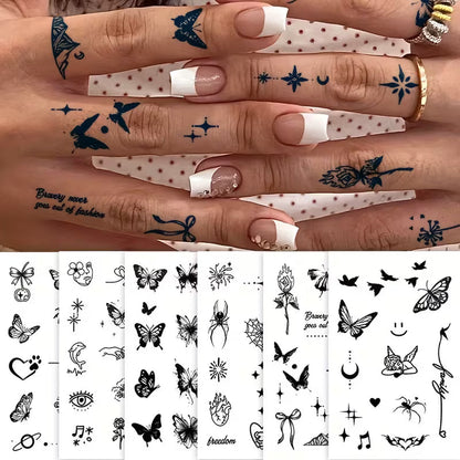 Waterproof temporary butterfly tattoo stickers