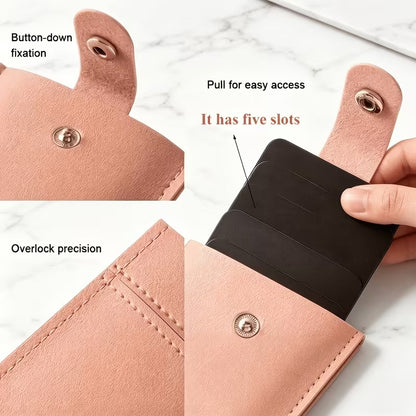 LEATHER PULL UP CARD HOLDER