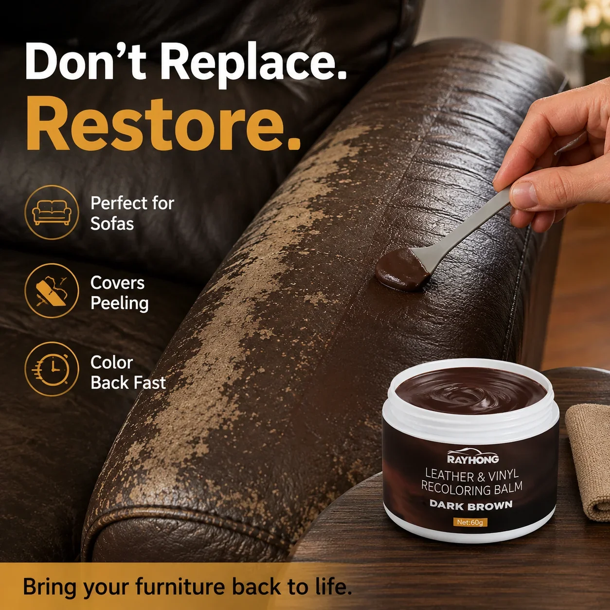 LEATHER REPAIR & RECOLORING BALM