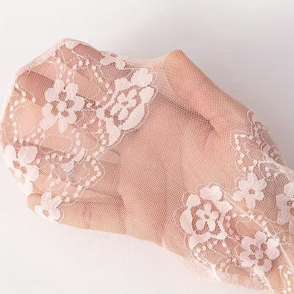 Fantasy Floral Sheer Ankle Socks