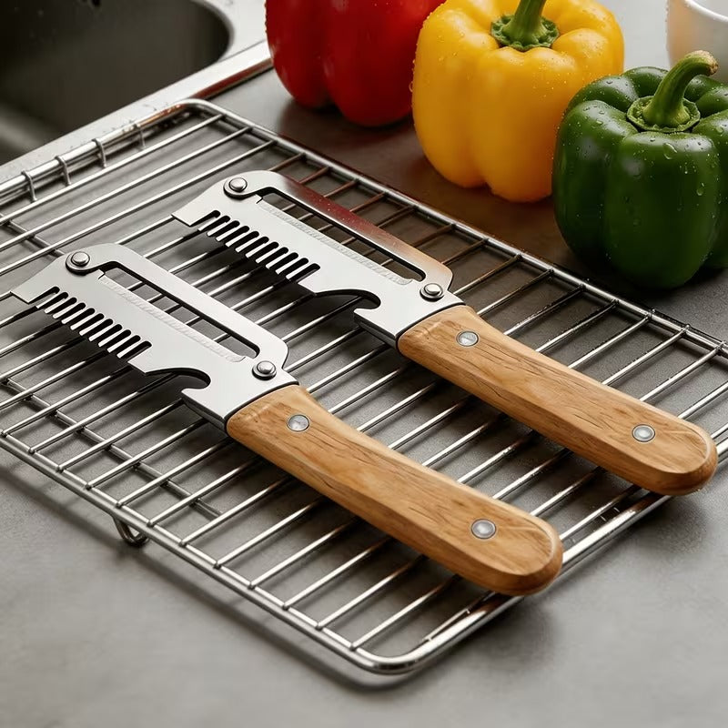 3-in-1 Veggie Peeler With Scallion Shredder