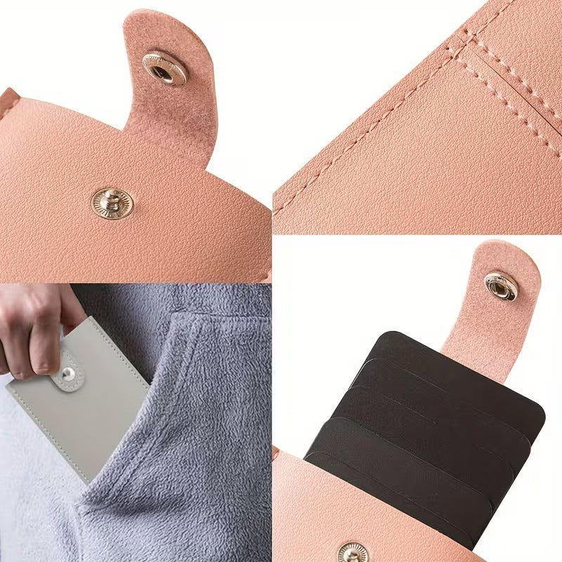 LEATHER PULL UP CARD HOLDER