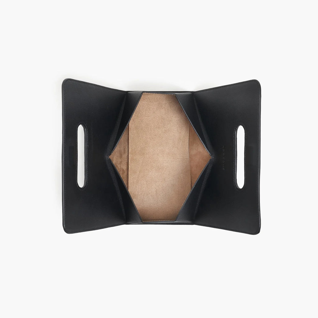 The Fold Up Flat-Packable Leather Clutch