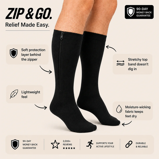 Medicated ZIPPRA Compression Socks