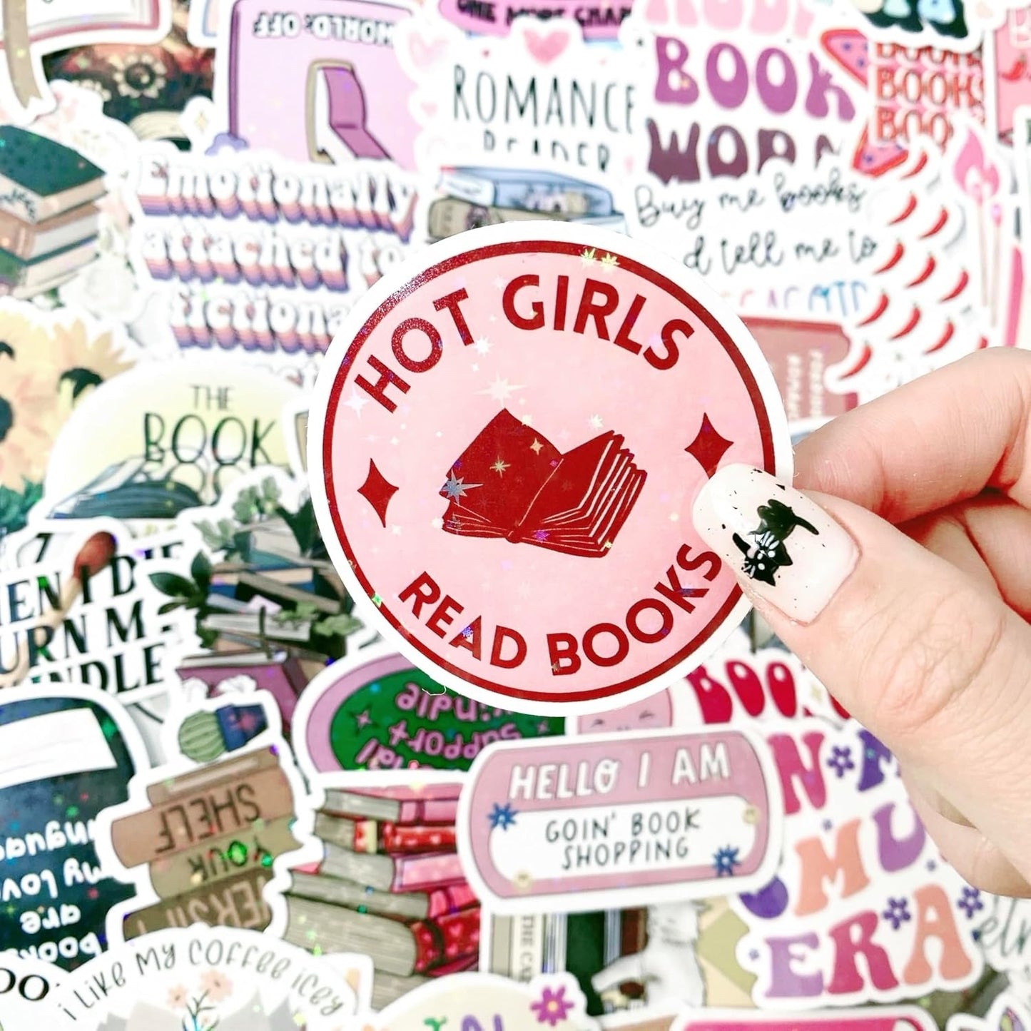 50 PCS Bookaholics Kindle Stickers Vinyl Stickers