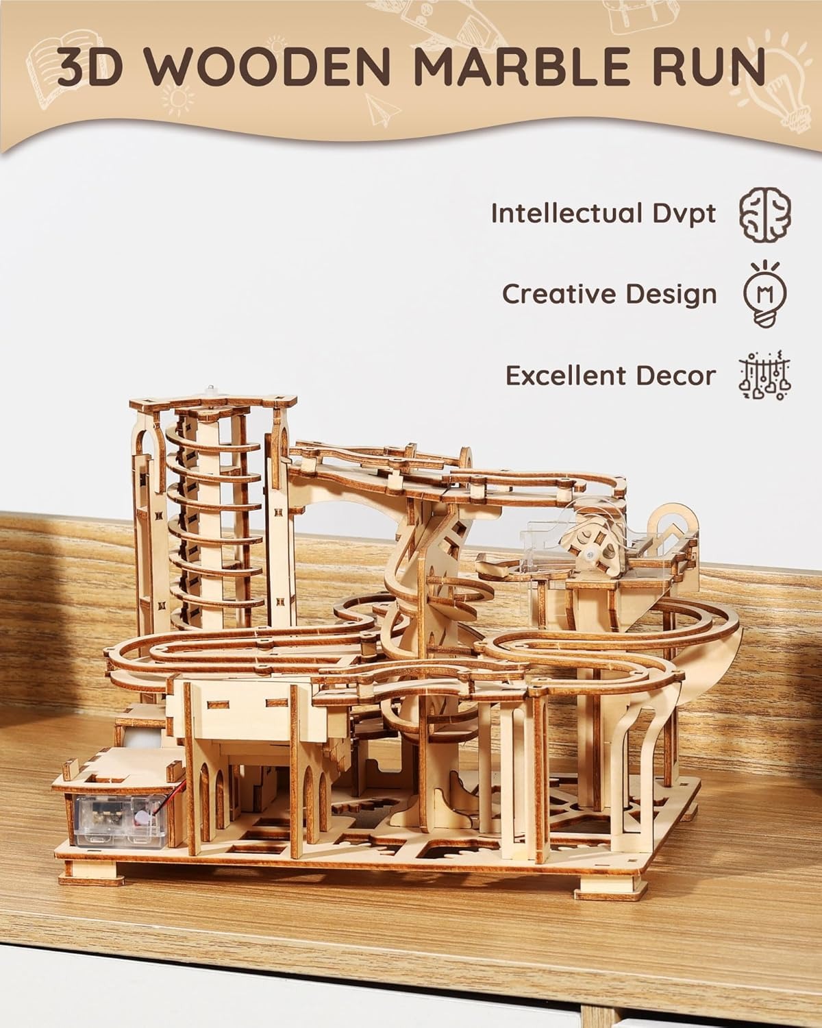 Gear Ball Challenge 3D Wooden Puzzle