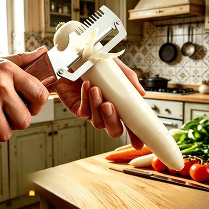 3-in-1 Veggie Peeler With Scallion Shredder