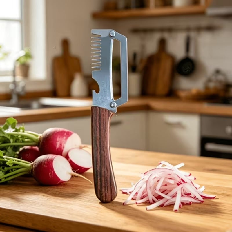 3-in-1 Veggie Peeler With Scallion Shredder