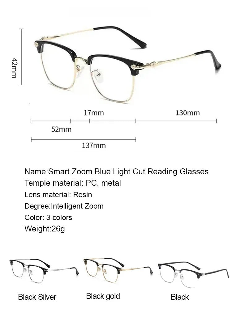 Best Selling 50% Off Automatic zoom anti-blue light presbyopia glasses