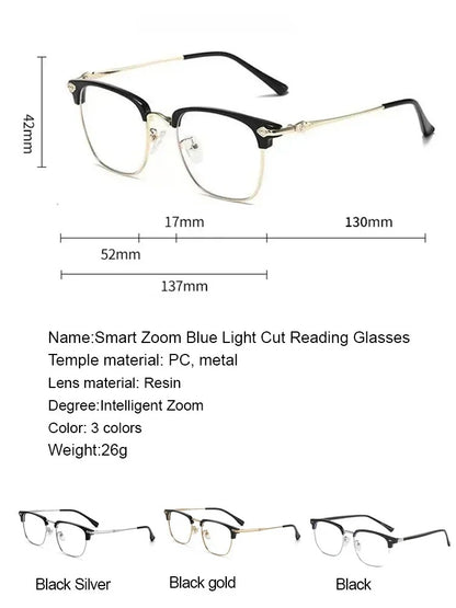 Best Selling 50% Off Automatic zoom anti-blue light presbyopia glasses