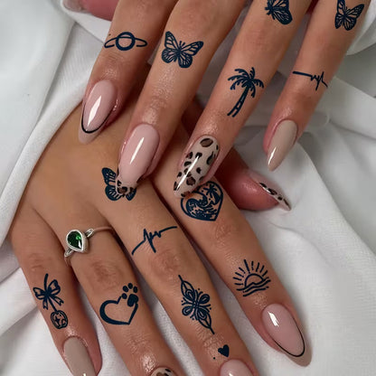 Waterproof temporary butterfly tattoo stickers