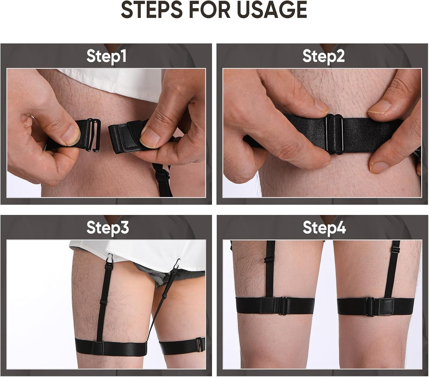 Adjustable Elastic Shirts Tucker (PAIR OF 2 )