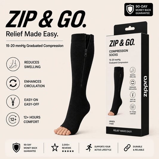 Medicated ZIPPRA Compression Socks