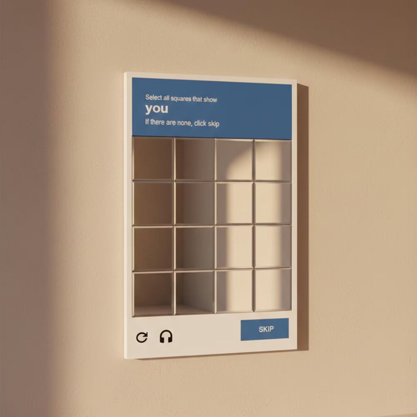 CAPTCHA Puzzle Wall Mirror