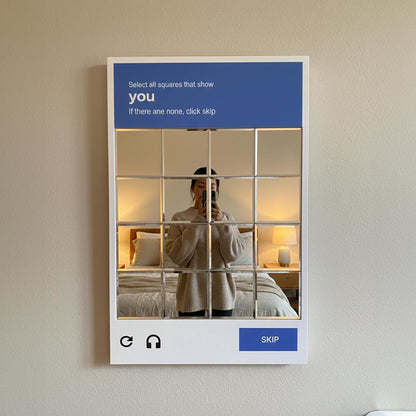 CAPTCHA Puzzle Wall Mirror