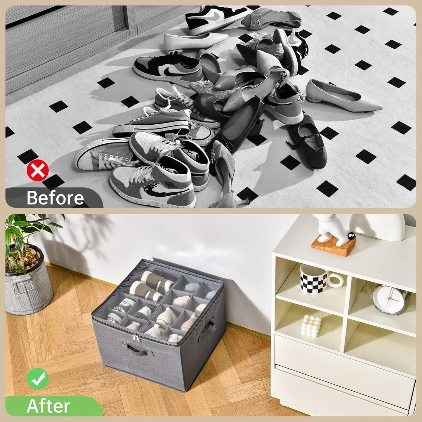 Foldable Shoe Closet Organizer