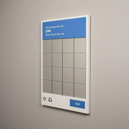 CAPTCHA Puzzle Wall Mirror