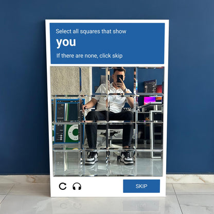 CAPTCHA Puzzle Wall Mirror
