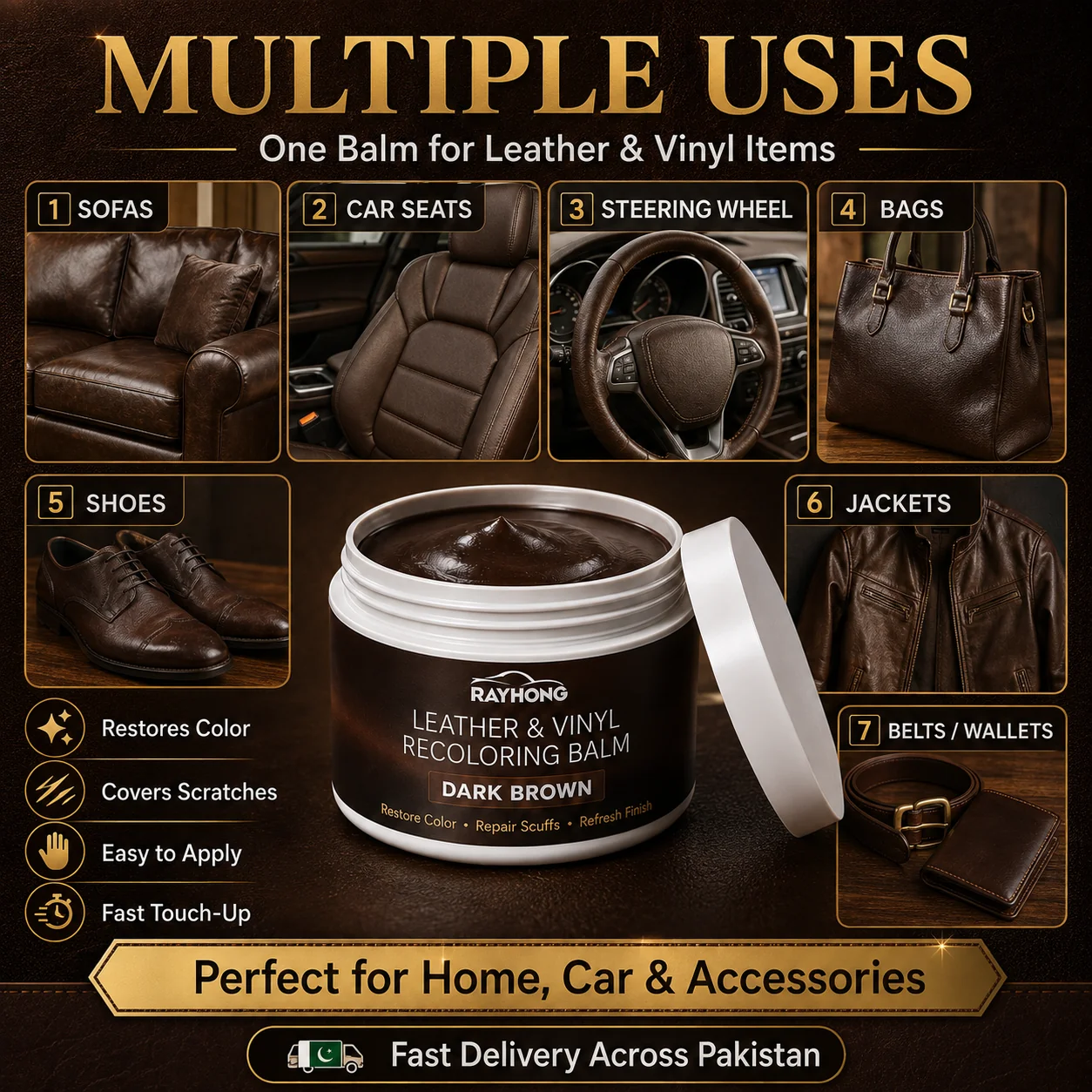 LEATHER REPAIR & RECOLORING BALM