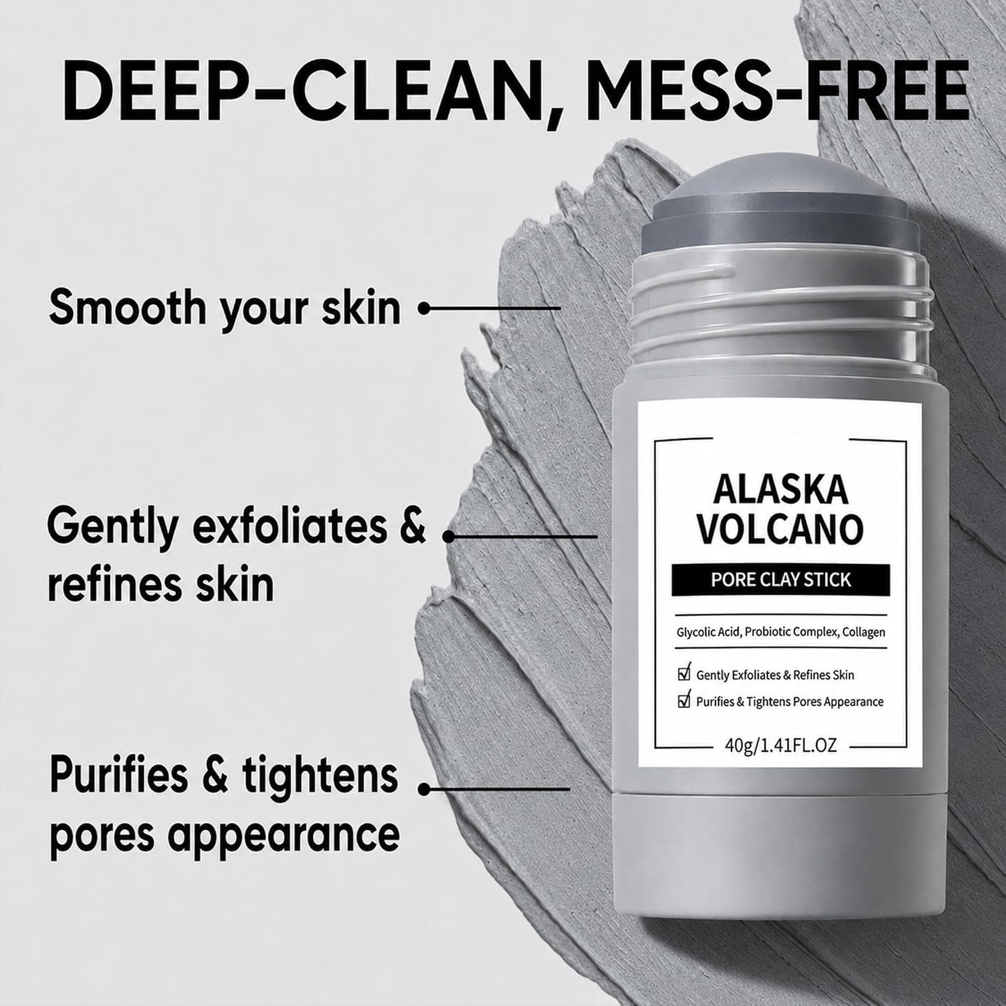 Alaska Volcano Pore Clay Stick